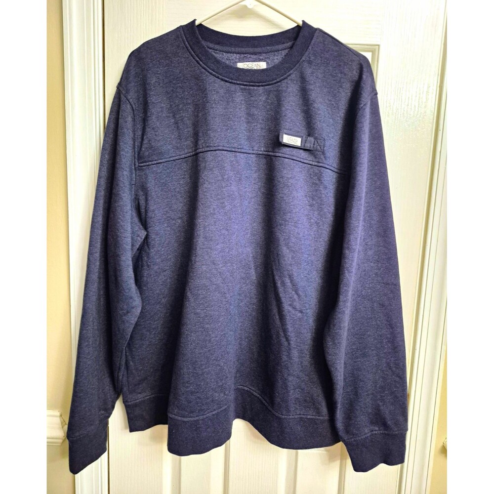 Ocean + Coast Men's Blue Crewneck Pullover Sweatshirt XL Cotton/Poly Blend
